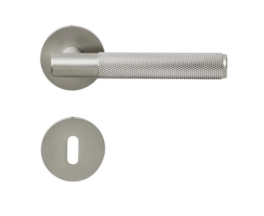 Homefixer Dørhåndtag & Nøglecylindre*Dørgreb 13,5 cm mat satin nikkel -