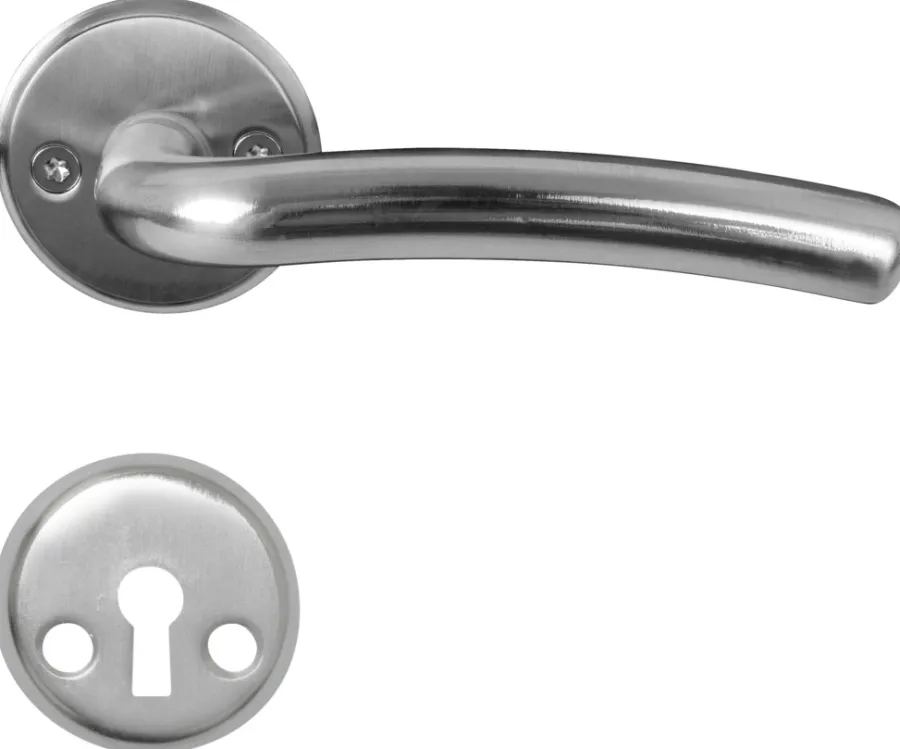 HOME it Dørhåndtag & Nøglecylindre*Dørgreb indvendig L-form bue mat krom