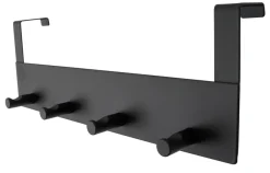 HOME it Knager & Knagerækker|Tøjstativer & Garderobeindretning*Dørknagerække sort stål 32 cm