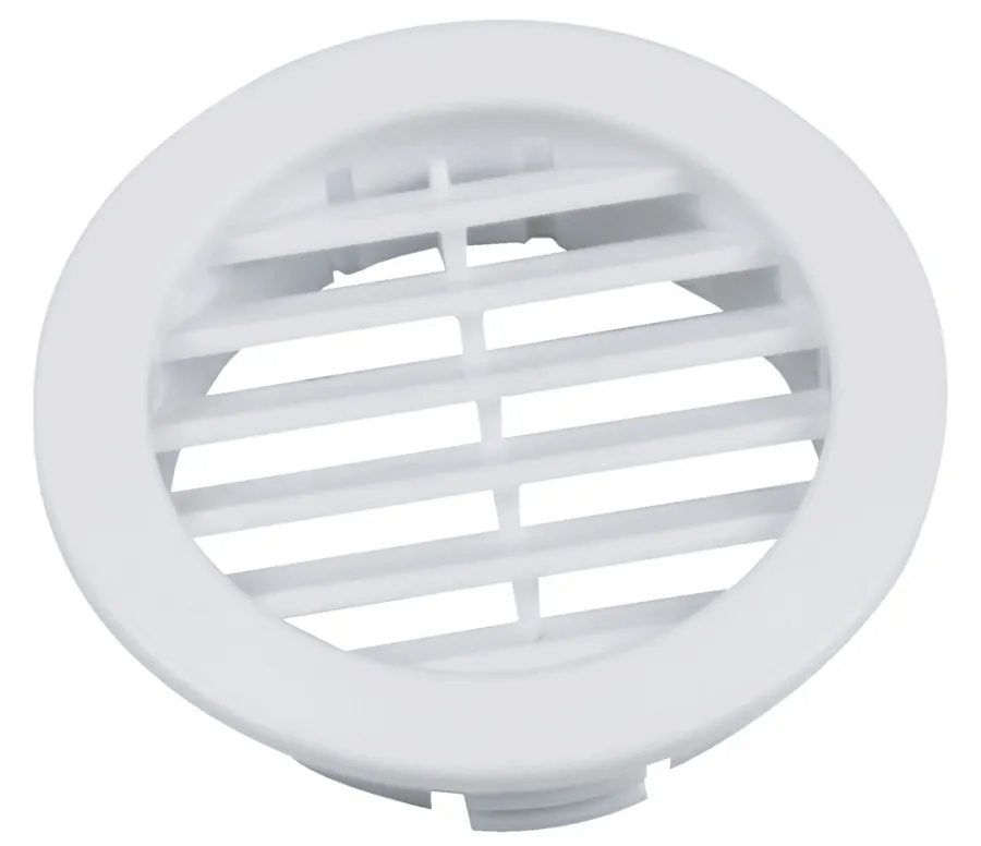 Ventilation*Dørrist Ø50 mm – 2 stk. Hvid