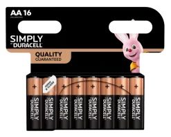 Duracell Batterier*Simply AA alkaline batterier 16-pk.
