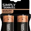 Duracell Batterier*Simply D alkaline batterier 2-pk.