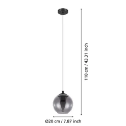 Eglo Loftlamper*Ariscani pendel Ø20 cm Sort