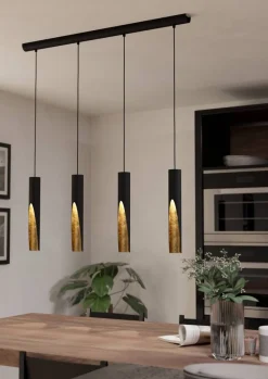Eglo Loftlamper*Barbotto langbordspendel L92,5 x H110 cm Sort/guld