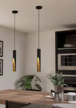 Eglo Loftlamper*Barbotto pendel Ø10,5 Sort/guld