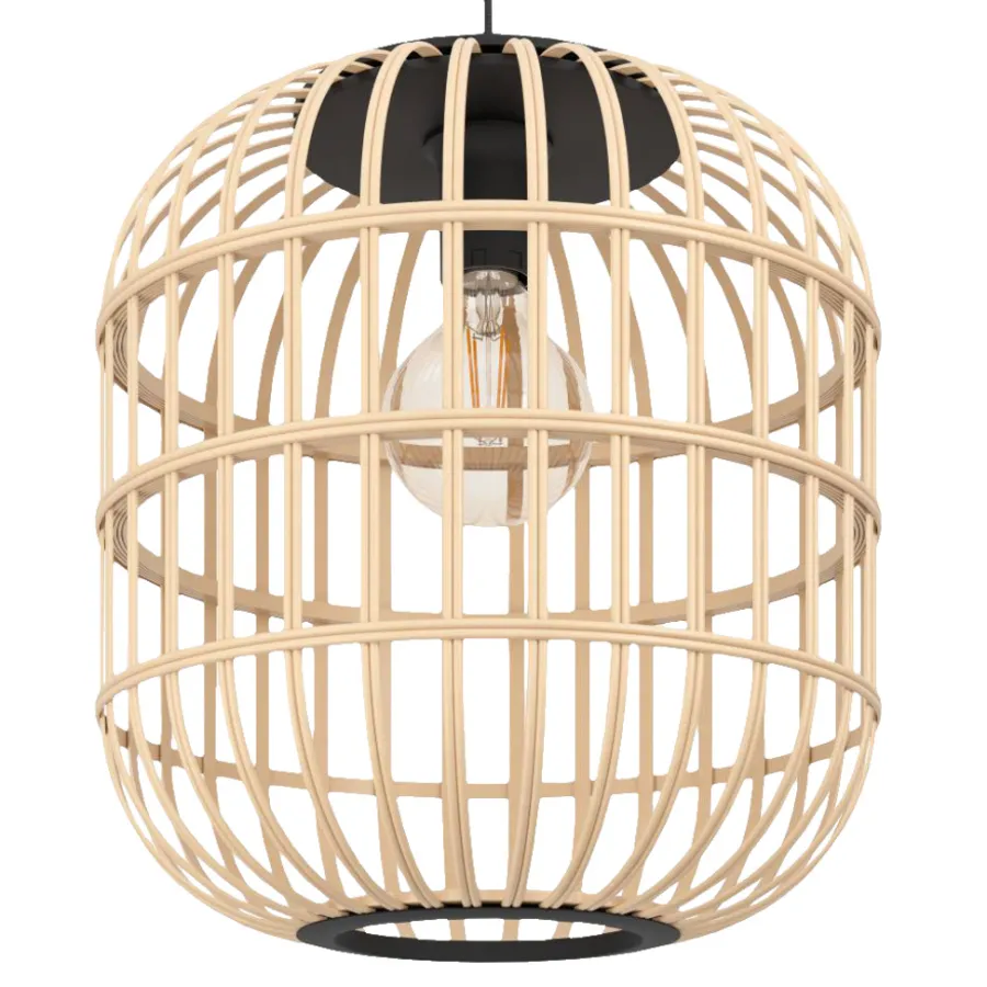 Eglo Loftlamper*Bordesley pendel Ø35 cm /sort Bambus