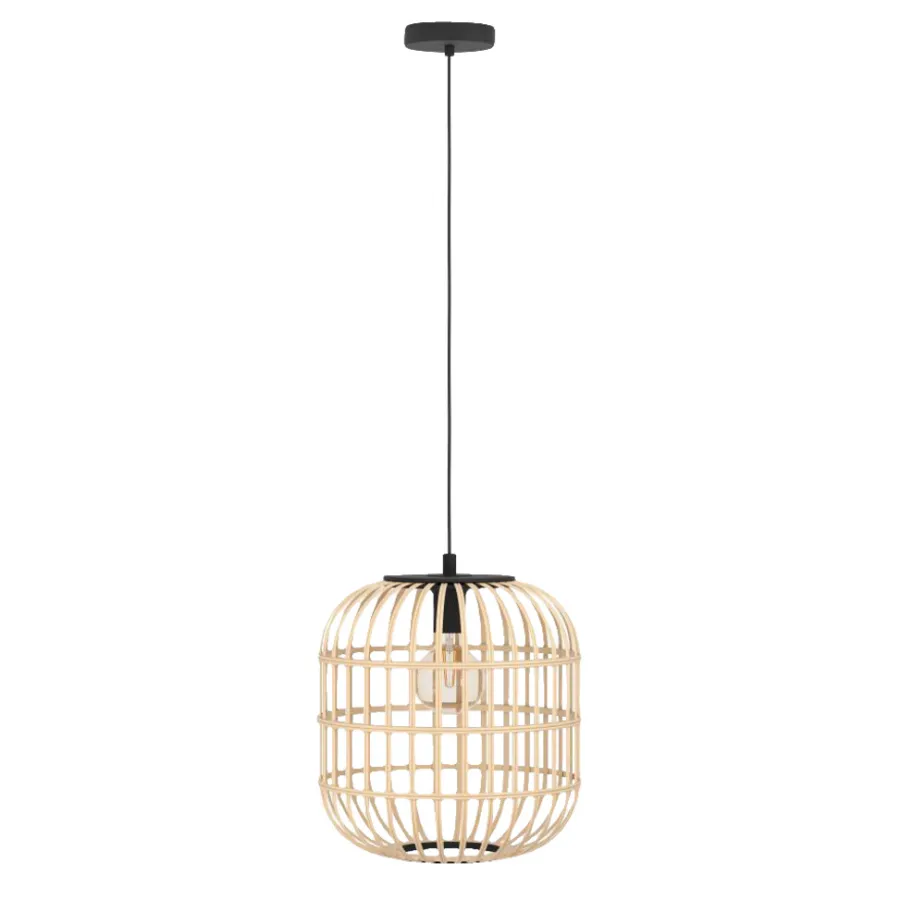Eglo Loftlamper*Bordesley pendel Ø35 cm /sort Bambus