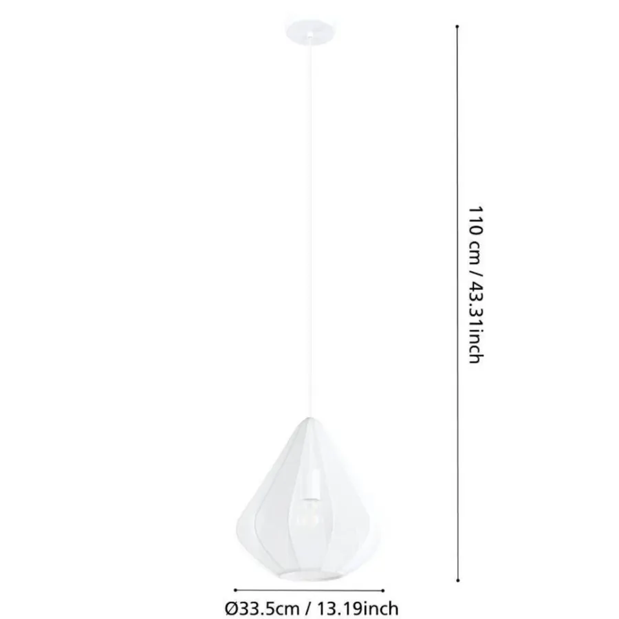 Eglo Loftlamper*Dolwen pendel Ø33,5 cm Hvid