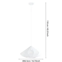 Eglo Loftlamper*Dolwen pendel Ø42,5 cm Hvid