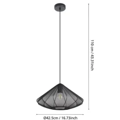 Eglo Loftlamper*Dolwen pendel Ø42,5 cm Sort