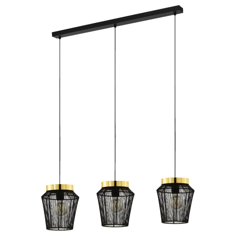 Eglo Loftlamper*Escandidos langbordspendel sort/guld