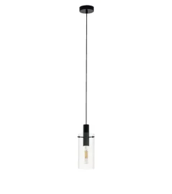 Eglo Loftlamper*Montefino pendel sort/klar Ø11 cm