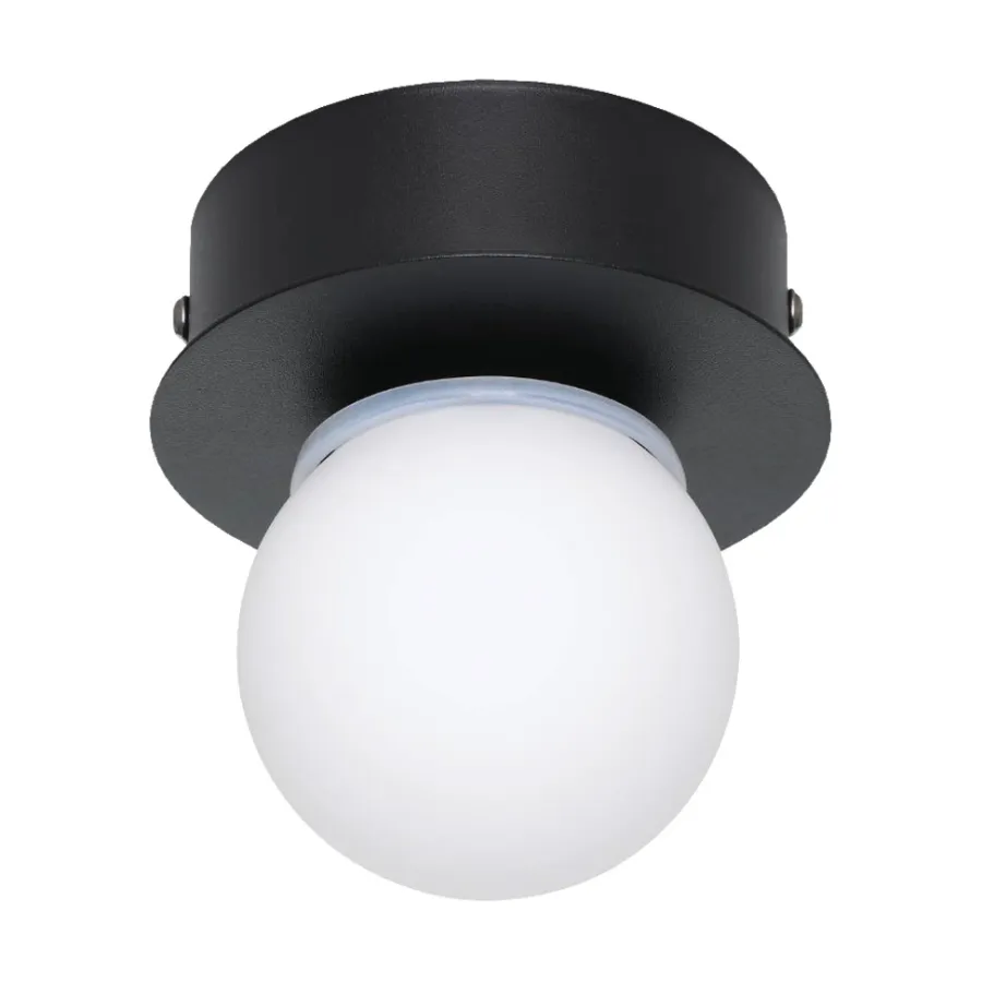 Eglo Loftlamper*Mosiano loft- og væglampe sort/hvid Ø11 cm
