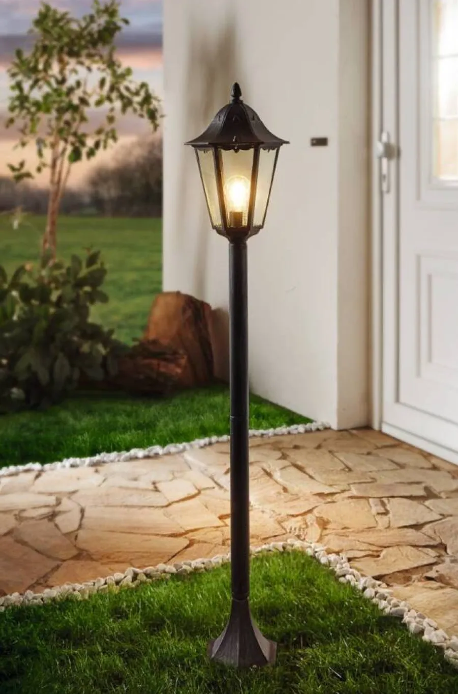 Eglo Udendørslamper*Navedo standerlampe sort/sølv 120 cm Sort og sølv