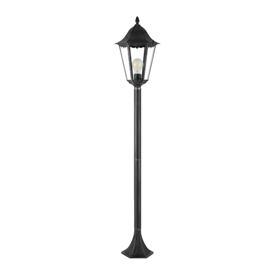 Eglo Udendørslamper*Navedo standerlampe sort/sølv 120 cm Sort og sølv