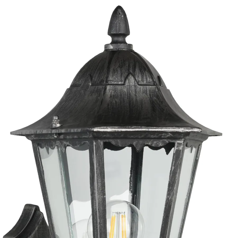 Eglo Udendørslamper*Navedo væglampe m/sensor sort/sølv 47,5 cm Sort og sølv
