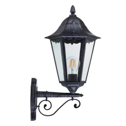Eglo Udendørslamper*Navedo væglampe opadvendt sort/sølv 47,5 cm Sort og sølv