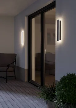 Eglo Udendørslamper*Neviano væglampe sort 38 cm Sort/hvid