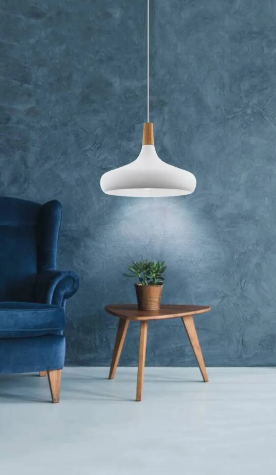 Eglo Loftlamper*Sabinar pendel Ø40 cm Hvid/brun