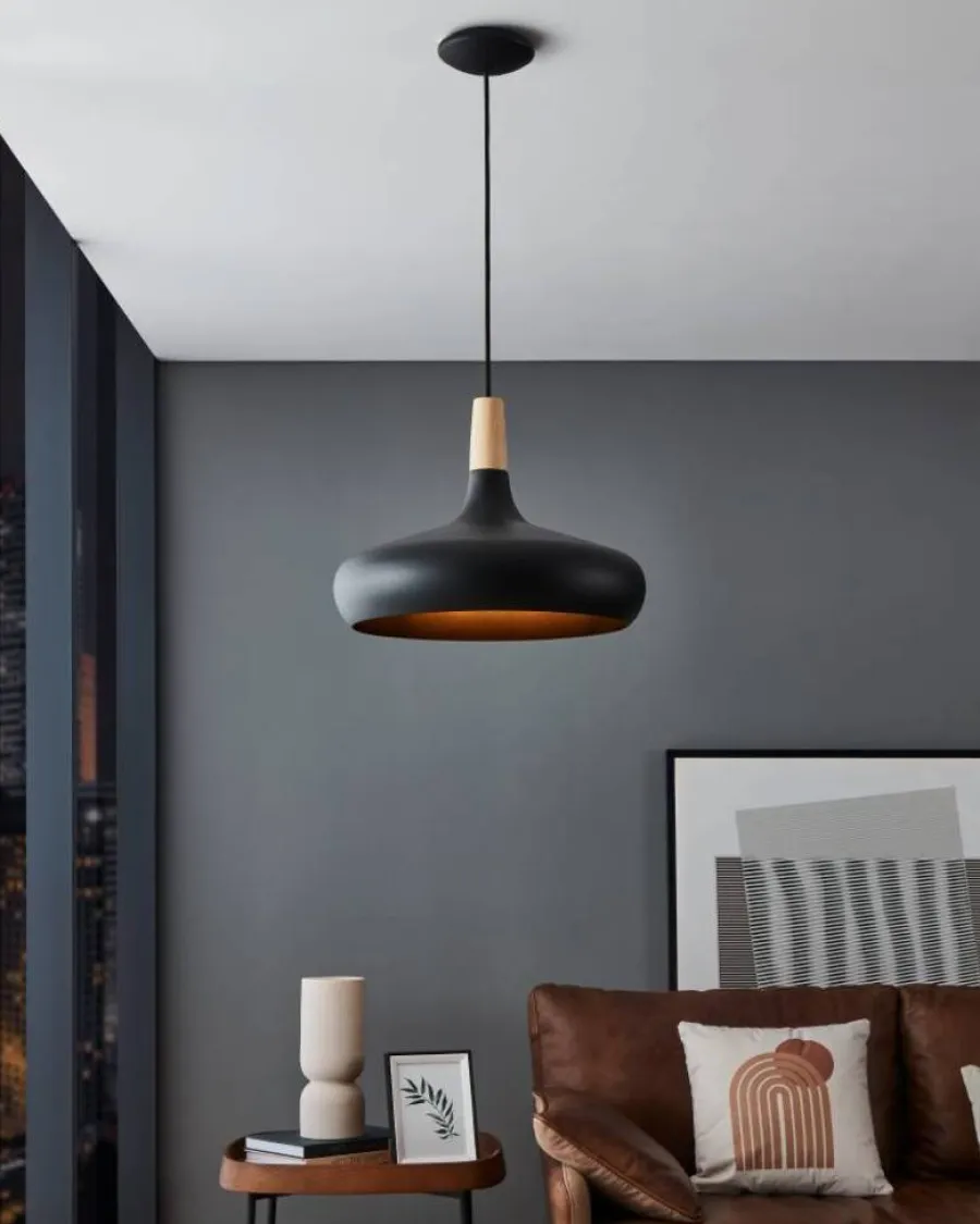 Eglo Loftlamper*Sabinar pendel Ø40 cm Sort/brun