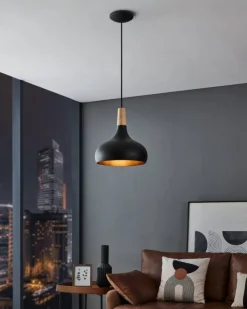 Eglo Loftlamper*Sabinar pendel Ø28 cm Sort/brun