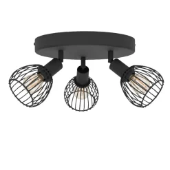 Eglo Loftlamper*Sonnino rondel spotlampe sort Ø25 cm