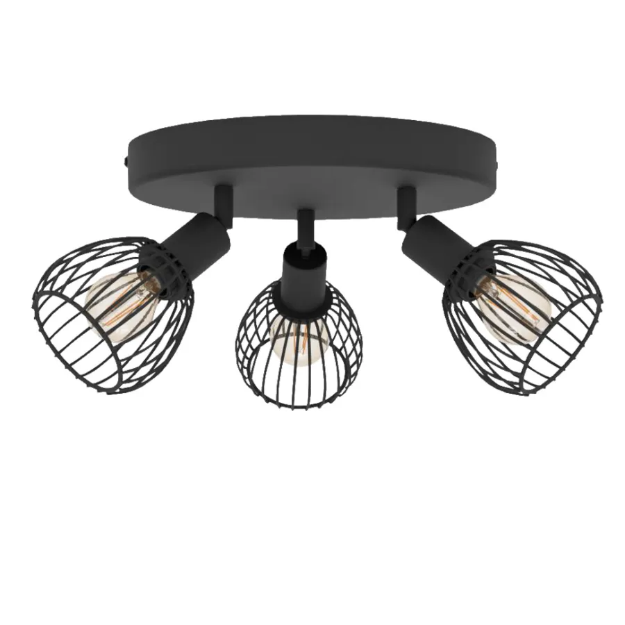 Eglo Loftlamper*Sonnino rondel spotlampe sort Ø25 cm