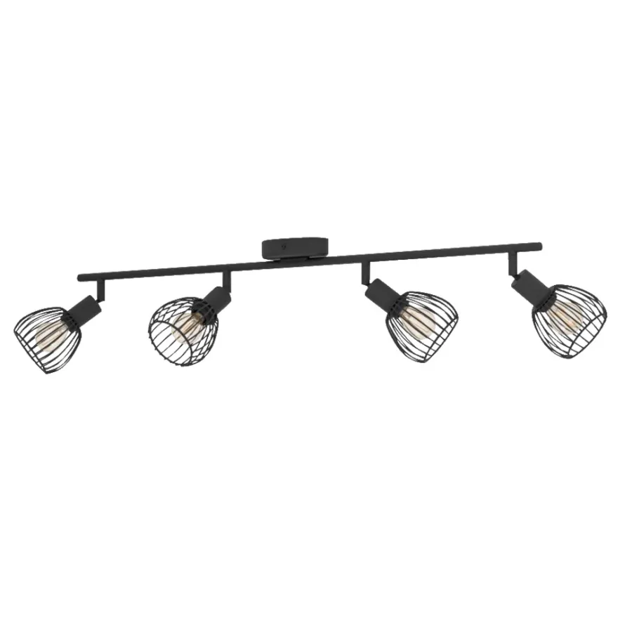 Eglo Loftlamper*Sonnino 4-spotskinne Sort