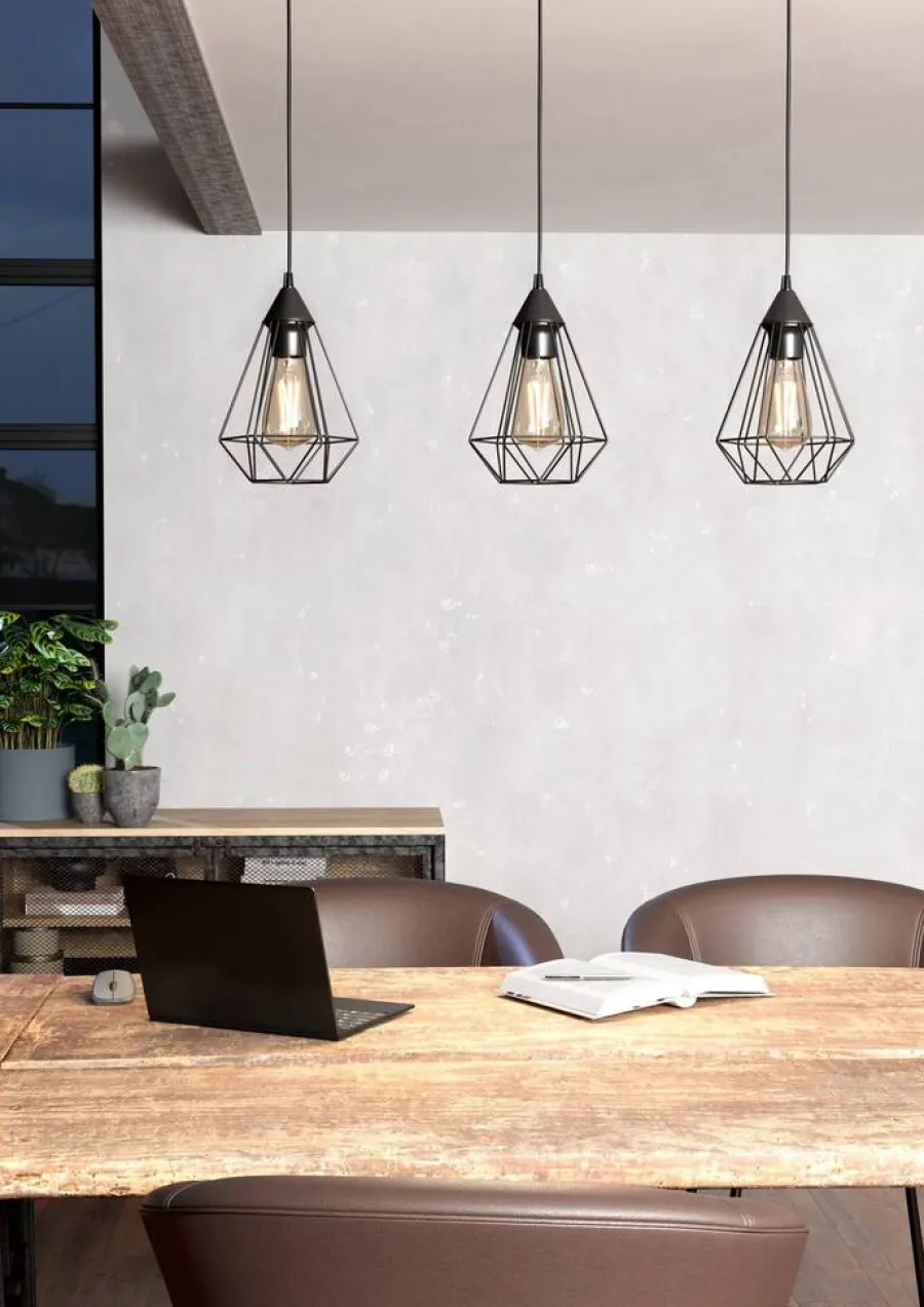 Eglo Loftlamper*Tarbes langbordspendel sort 79 cm