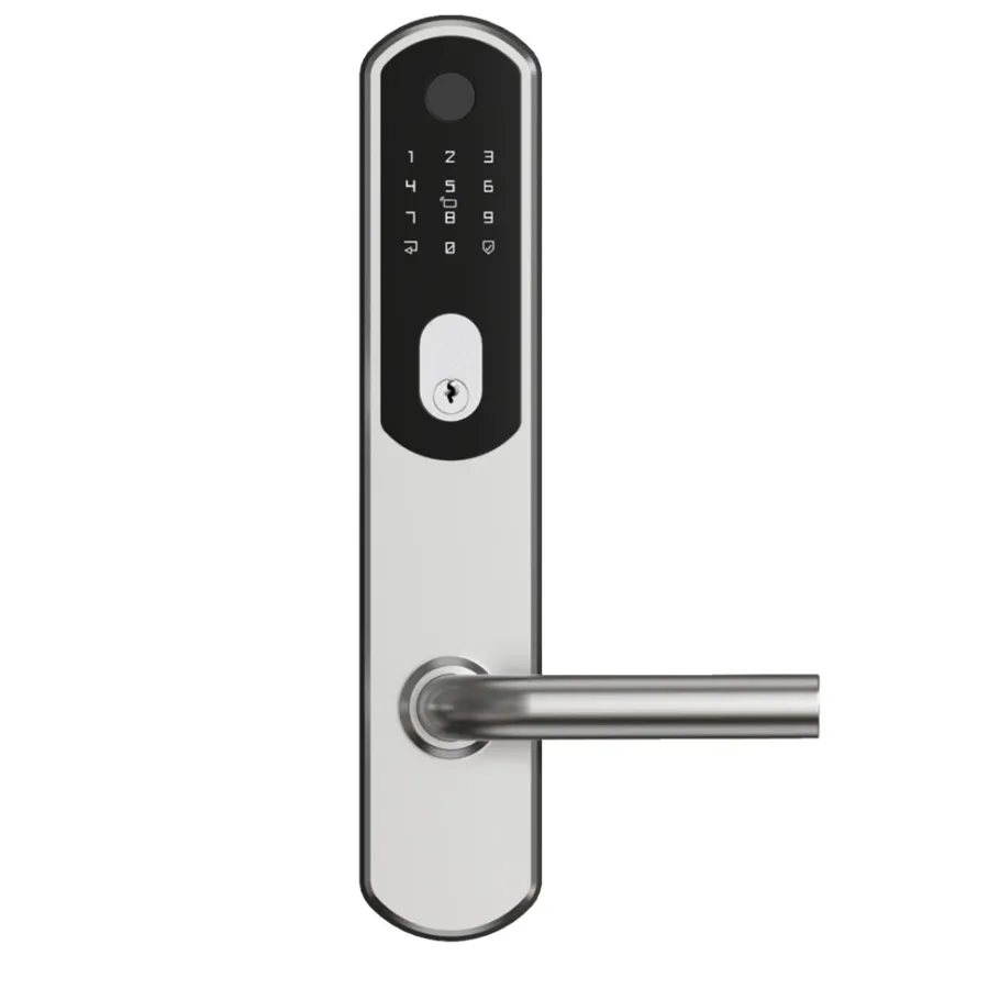 GUARD Dørhåndtag & Nøglecylindre*Elektronisk dørlås m/5 åbningsmetoder- Børstet/sort