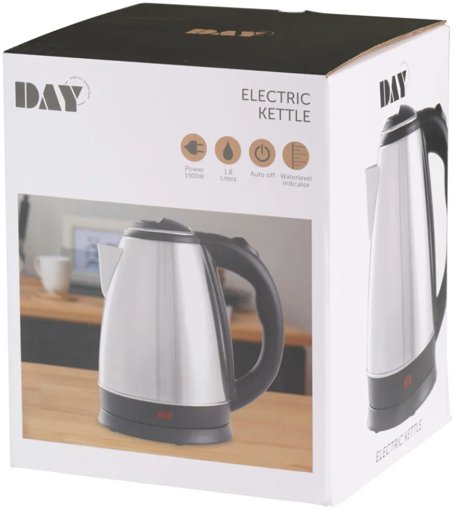 DAY Køkkenudstyr*Elkedel 1,8 liter 1500 W -