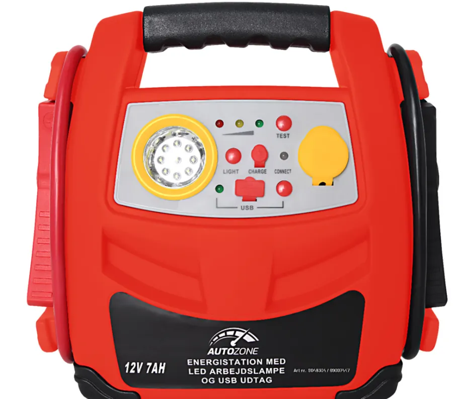 AutoZone® Biltilbehør*Energistation med kompressor 12 V/7 Ah -
