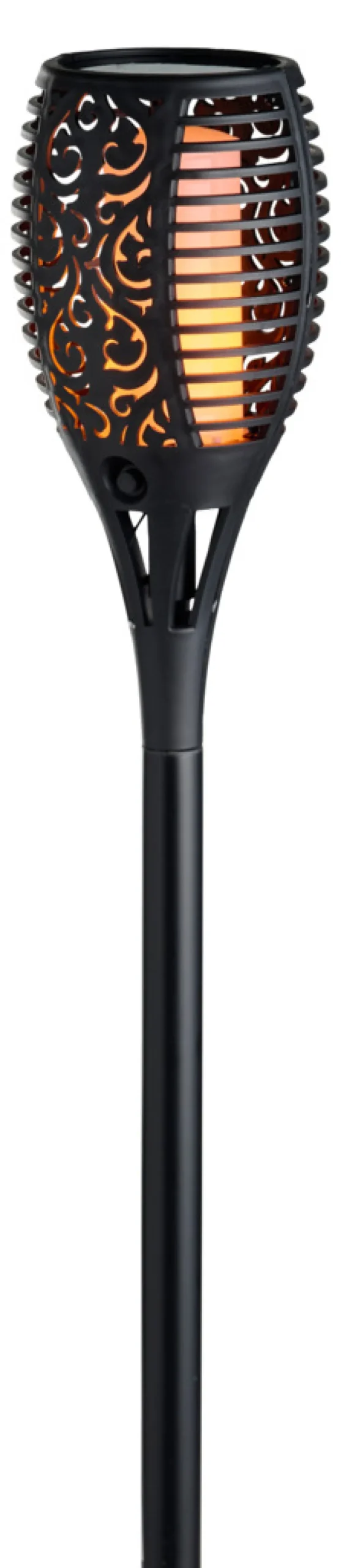 Garden® Sæsonafslutning|Solcellelamper*Fakkel med solceller Ø12 x H78 cm - Sort