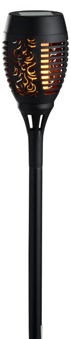 Garden® Sæsonafslutning|Solcellelamper*Fakler med solceller Ø9 x H58 cm 2-pk. - Sort