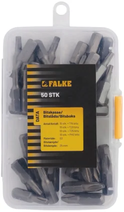 Falke® Bor & Bits*bitsæske torx og PH2 - 50 stk.