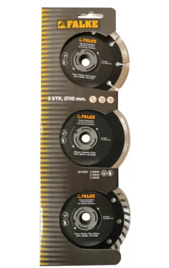 Falke® Skæreskiver*diamantskæreskivesæt Ø110 mm - 3 stk.