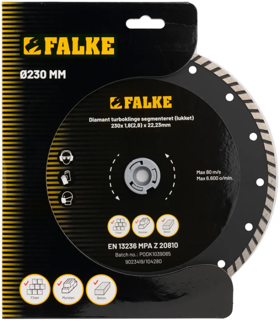 Falke® Skæreskiver*diamant turboklinge Ø230 mm