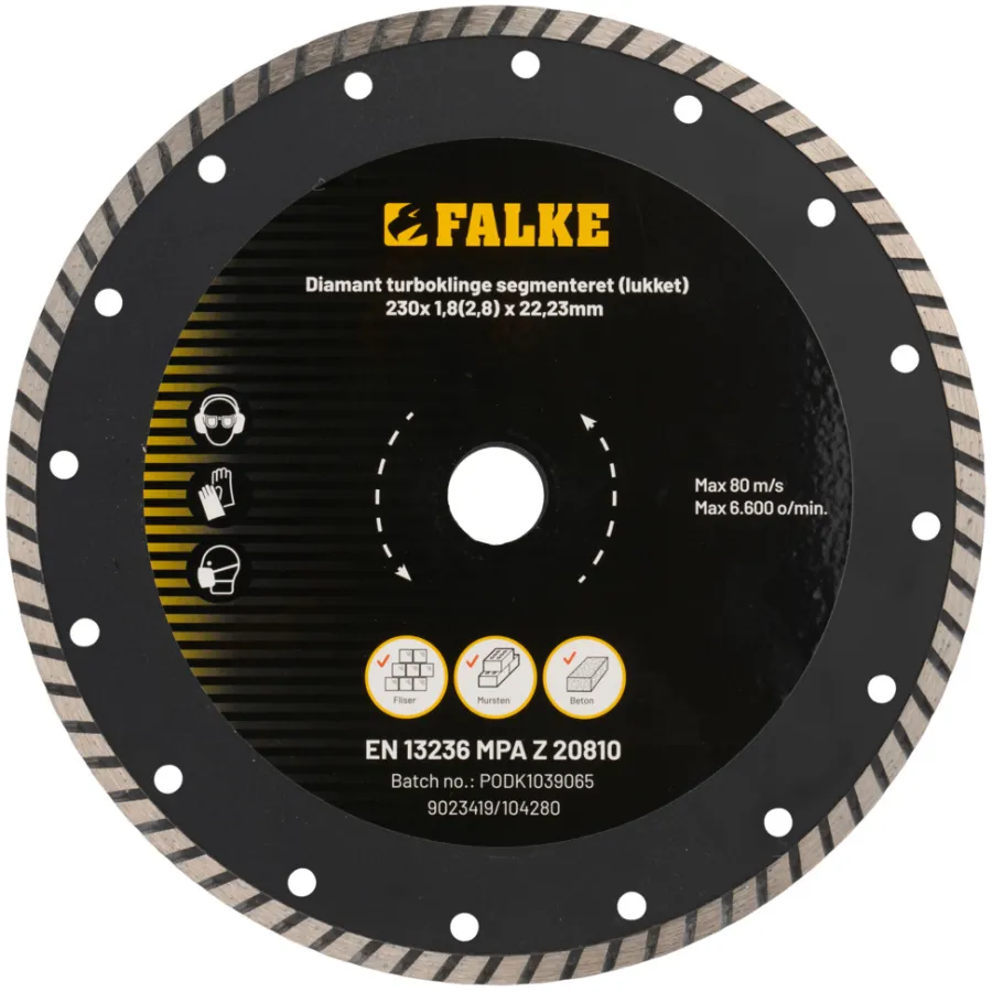 Falke® Skæreskiver*diamant turboklinge Ø230 mm