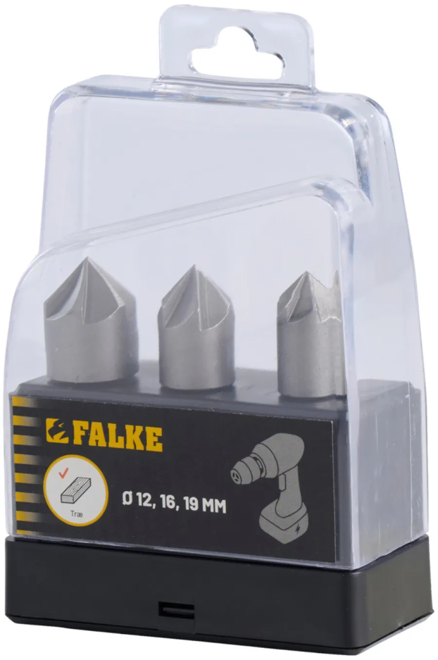 Falke® Bor & Bits*forsænkningsborssæt 3 stk.