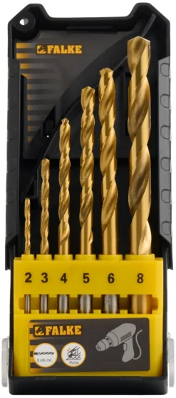 Falke® Bor & Bits*metalborsæt med 6 dele