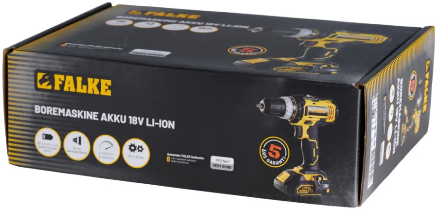Falke® Bore- & Skruemaskiner*skrue-/boremaskine akku 18 V 2,0 Ah