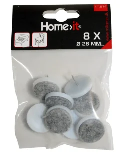 HOME it Filtpuder*Filtpuder med søm Ø28 mm grå - 8 stk.