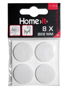 HOME it Filtpuder*Filtpuder selvklæbende Ø28 mm hvid - 8 stk.