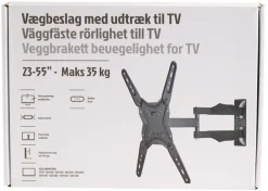 Tv-Ophæng*Fladskærmsbeslag med udtræk og kip 23-55" Sort