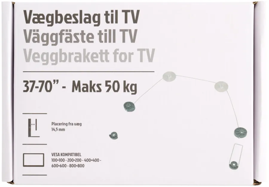 Tv-Ophæng*Fladskærmsbeslag ultra slim 37-70"
