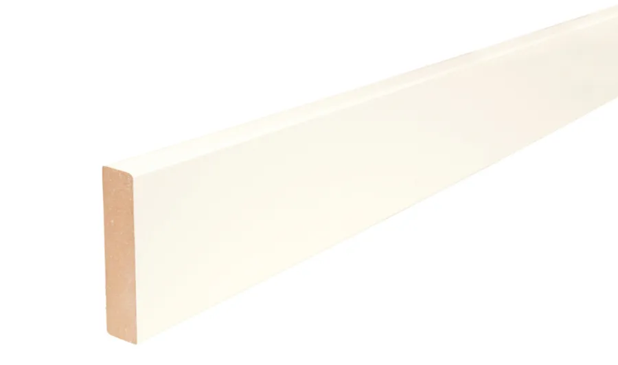 Hornbaek Lister*Fodliste glat i MDF hvid - 14 x 65 x 2780 mm