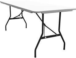 Telte & Campingmøbler|Haveborde*Foldebord stål/plast 180 x 75 cm Hvid