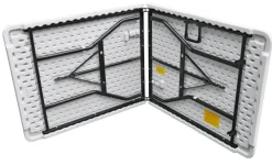 Telte & Campingmøbler|Haveborde*Foldebord stål/plast 180 x 75 cm Hvid