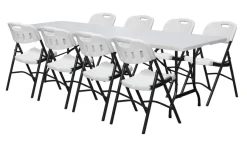 Haveborde*Foldebord stål/plast 240 x 70 cm hvid