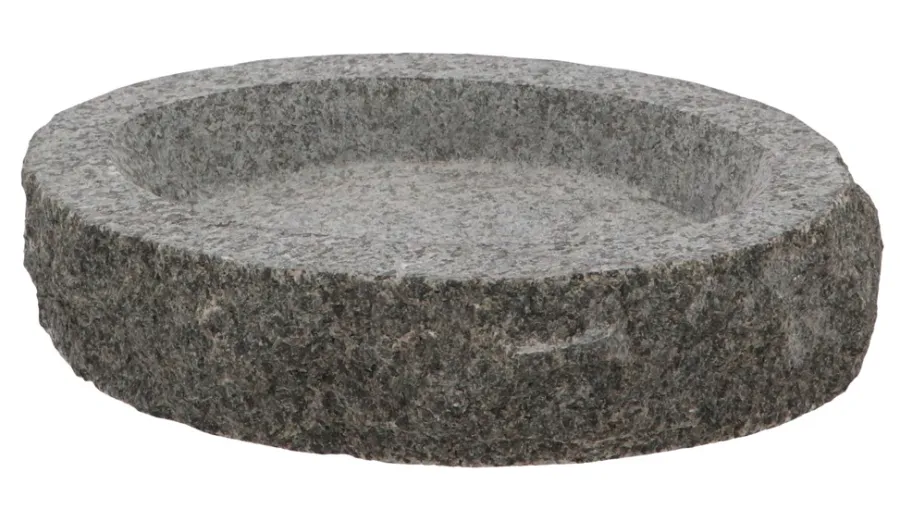 Gardenlife Bird Fuglefrø & Fuglehuse*Fuglebad granit 26 x 17 x 7,4 cm Natur/gråmeleret